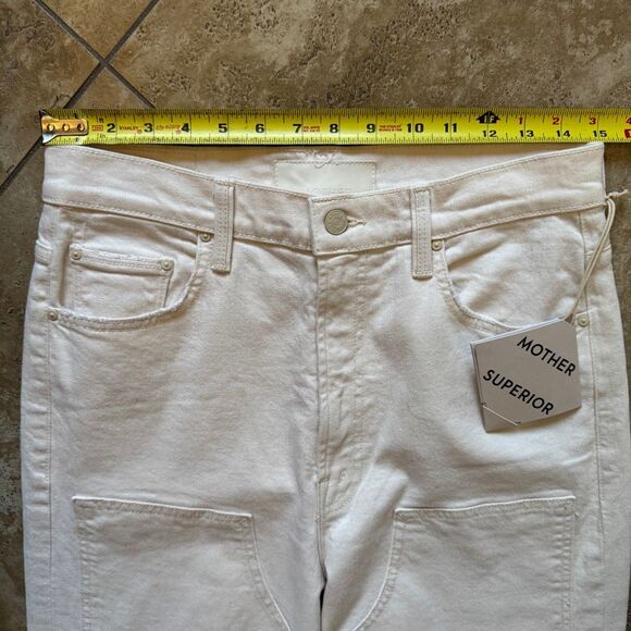 NWT Mother Superior Bee's Knees Rambler Zip Ankle Jeans Womens 31 Act Natural - Picture 13 of 16